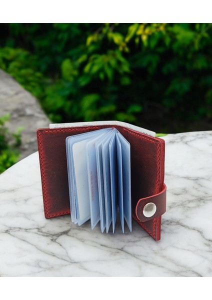 Cronder Deri Şeffaf Gözlü Cüzdan Kartlık
