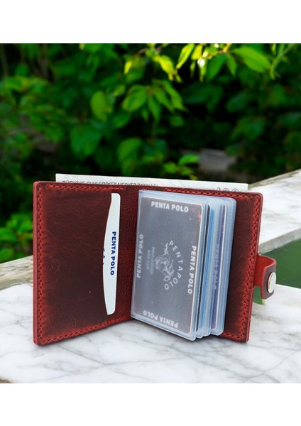 Cronder Deri Şeffaf Gözlü Cüzdan Kartlık fırsatları