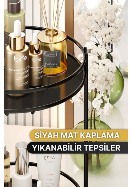 Çok Amaçlı 2 Katlı Metal Organizer, Siyah, Banyo ve Takı Düzenleyici modelleri