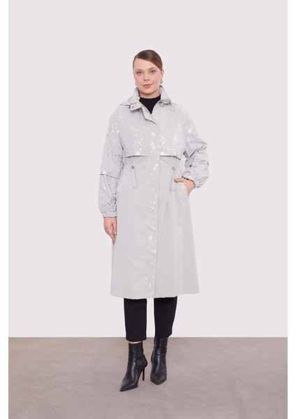 Taş Yansıma Detaylı Trençkot