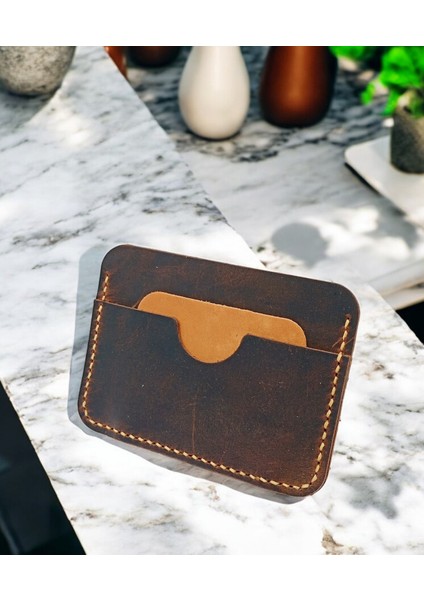 Cronder Deri Keseli Dizme Kartlık Cüzdan