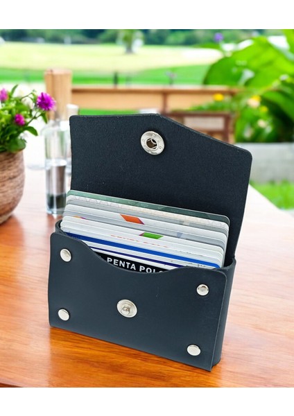 Cronder Hakiki Deri Yan Model Kutu Kartlık