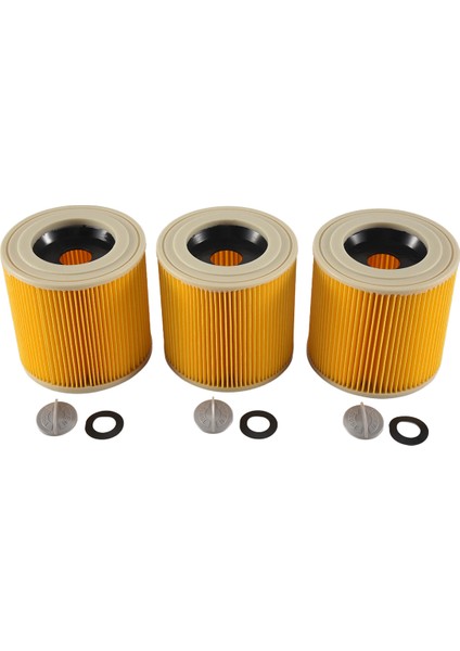 Karcher Elektrikli Süpürge Wd3 Premium Için 3 Adet Kartuş Filtre (Yurt Dışından)