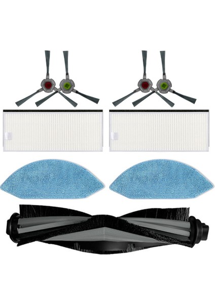 Rulo Fırça Filtre Paspas Bezi Yan Fırça Ecovacs Deebot Ozmo U2 Için (Yurt Dışından)