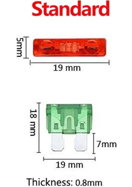 Bıçak Sigorta ve Mini Bıçak Sigorta Karşımı 100 Adet Kutulu fiyatları