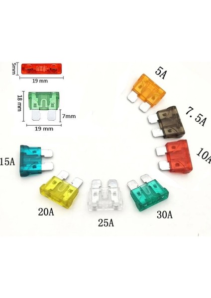 Bıçak Sigorta ve Mini Bıçak Sigorta Karşımı 100 Adet Kutulu modelleri