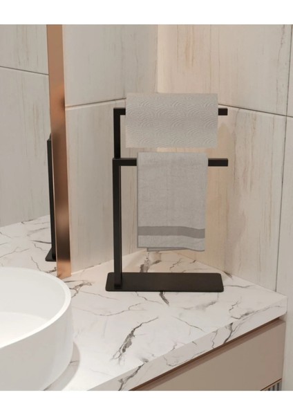 Havluluk Tezgah Set Üstü Kağıt El Havluluğu Ev Banyo Düzenleyici Paslanmaz Döküm Devrilmez Ev Dizayn
