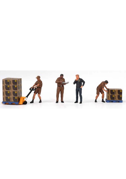 1/64 Metal Figurine: Ups Driver And Workers