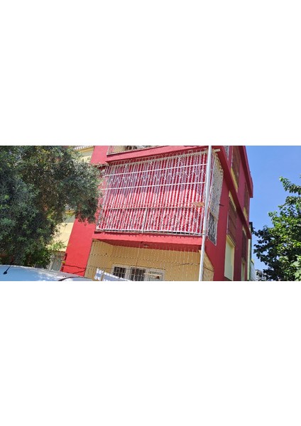 Her Ölçüde Enxboy Seçenekli Bağcıklı Çizgili Balkon Perdesi Balkon Brandası modelleri