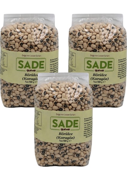 Sade Karagöz Börülce 500 gr 3 Lü Paket