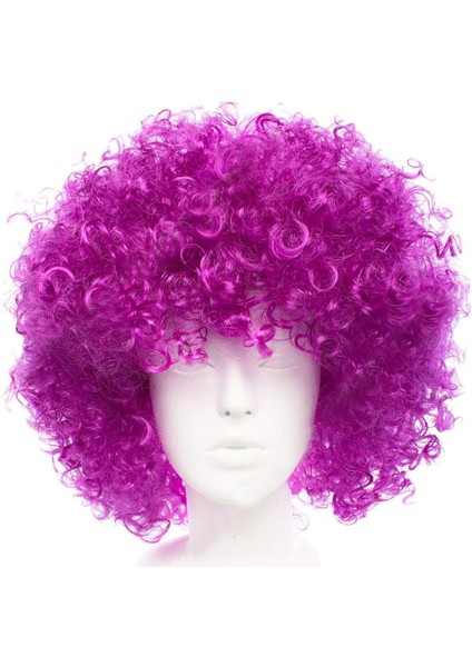 Koyu Mor Renk Violet Afro Bonus Saç Peruk (3791) fiyatları