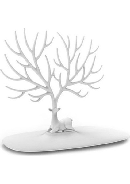 Beyaz Geyik Tasarımlı Takı Mücevher Standı modelleri