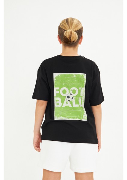 Believe Yazılı Futbol Tasarım Baskılı Siyah Çocuk T-Shirt fiyatları