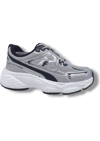Flet 329 Gri File Yürüyüş Koşu Kalın Taban Spor Ayakkabı