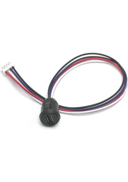 Type C Panel Montaj Dişi Soket 4 Pin 15CM Kablolu Siyah Uzatma USB 3.1 Konnektör Araba Kamera Oyuncak Telefon Şarj Mp3 Tablet