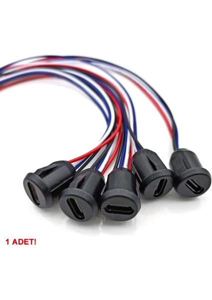 Type C Panel Montaj Dişi Soket 4 Pin 15CM Kablolu Siyah Uzatma USB 3.1 Konnektör Araba Kamera Oyuncak Telefon Şarj Mp3 Tablet fiyatları