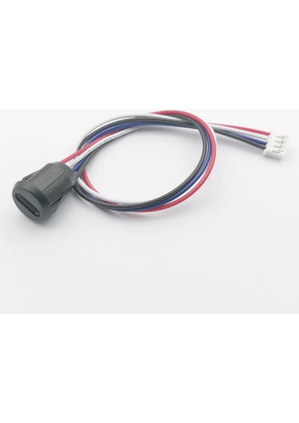 Type C Panel Montaj Dişi Soket 4 Pin 15CM Kablolu Siyah Uzatma USB 3.1 Konnektör Araba Kamera Oyuncak Telefon Şarj Mp3 Tablet modelleri