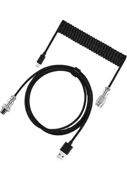 Coiled Kablo, Sarmal Kablo, Mekanik Klavye Kablosu, Type C USB Kablo [oyuncu Klavyesi Kablosu]