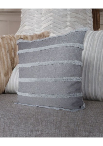 Nakışlı Kırlent Kılıfı Çizgi Nakış Klasik Model Çift Taraf ( 40 x 40 cm ) 1'lı Kalite Kumaşı fırsatları