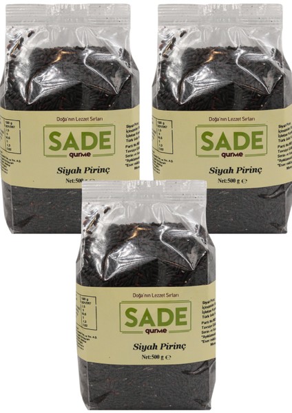 Siyah Pirinç 500 gr. 3 lü Paket