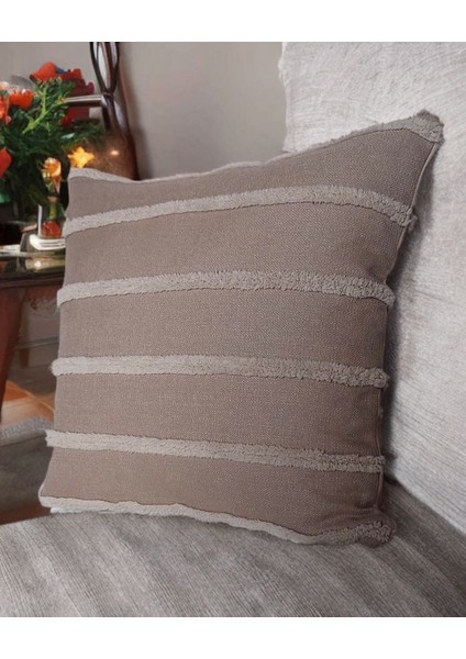 Nakışlı Kırlent Kılıfı Çizgi Nakış Klasik Model Çift Taraf ( 40 x 40 cm ) 1'lı Kalite Kumaşı fiyatları