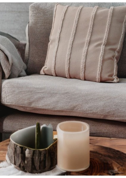 Nakışlı Kırlent Kılıfı Çizgi Nakış Klasik Model Çift Taraf ( 40 x 40 cm ) 1'lı Kalite Kumaşı fırsatları