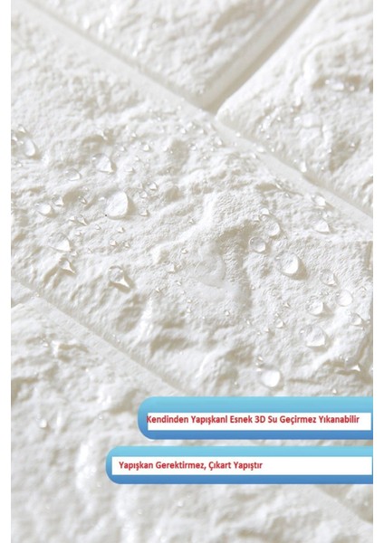 Beyaz 3D Kendinden Yapışkanlı Esnek Duvar Paneli Dekoratif Kaplama indirimleri