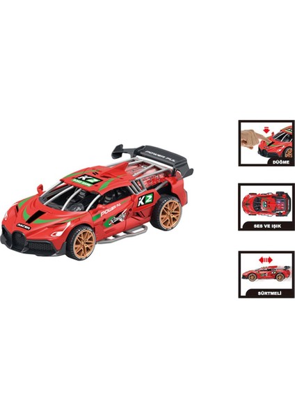 MG-D500-04-06 Sesli ve Işıklı Sürtmeli Spor Araba
