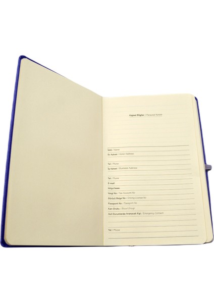 Termo Deri Kapaklı Lastikli Defter 13X21 cm Lila 481C fiyatları