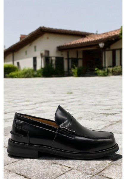 New Onix 255 01 Siyah Deri Tam Ortopedik Casual Günlük Erkek Ayakkabı
