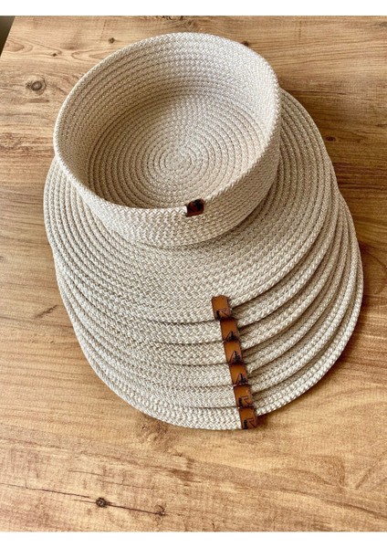 Bej Amerikan Servis Supla 7 Parça Ekmek Sepeti Oval Jüt Materyal fiyatları