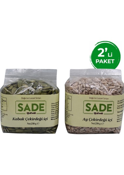 Kabak ve Ayçekirdeği Içi 250 gr + 250 gr