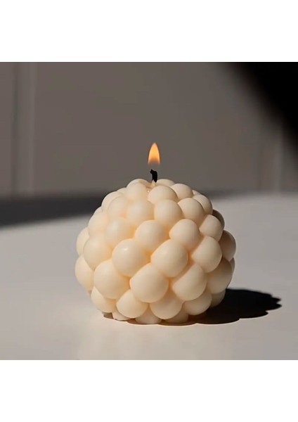 2 Li Dekoratif Top Bubble Mum Vanilya Kokulu ( Mum Ölçüsü 5X5CM) fırsatları