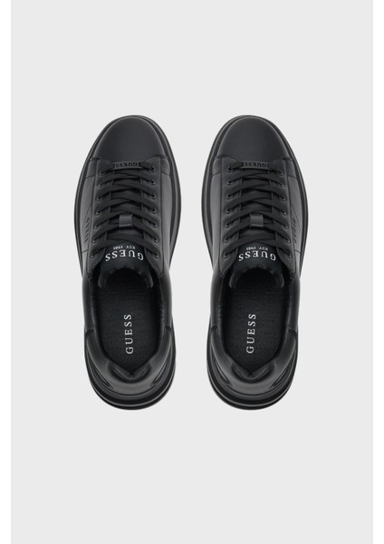 Elba Logolu Kalın Tabanlı Sneaker Ayakkabı FMJLBALEA12 Erkek Ayakkabı Fmjlba LEA12 Black