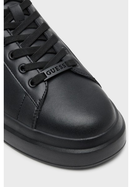 Elba Logolu Kalın Tabanlı Sneaker Ayakkabı FMJLBALEA12 Erkek Ayakkabı Fmjlba LEA12 Black