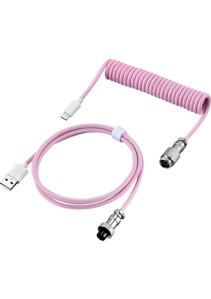 Coiled Kablo, Sarmal Kablo, Mekanik Klavye Kablosu, Type C USB Kablo [oyuncu Klavyesi Kablosu]
