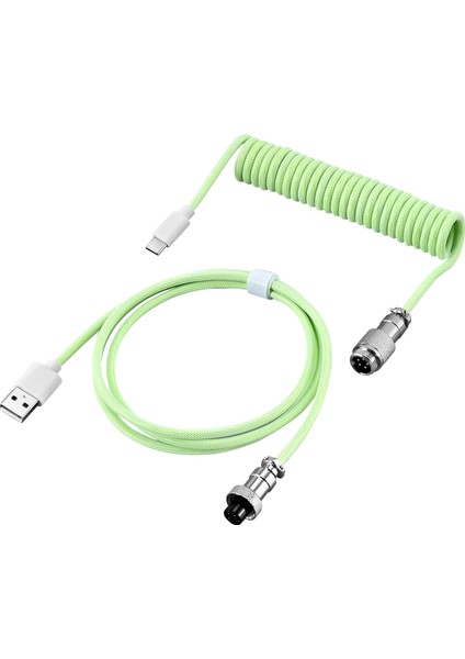 Coiled Kablo, Sarmal Kablo, Mekanik Klavye Kablosu, Type C USB Kablo [oyuncu Klavyesi Kablosu]