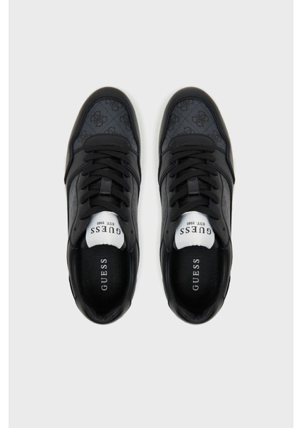 Winno 4g Logo Baskılı Deri Karışımlı Sneaker Ayakkabı FMJWIILEA12 Erkek Ayakkabı Fmjwıı LEA12 Black
