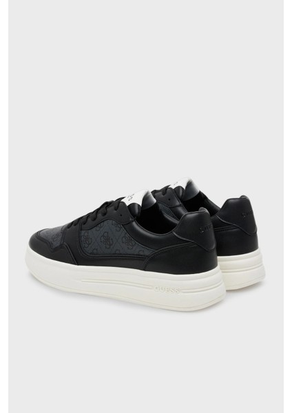 Winno 4g Logo Baskılı Deri Karışımlı Sneaker Ayakkabı FMJWIILEA12 Erkek Ayakkabı Fmjwıı LEA12 Black