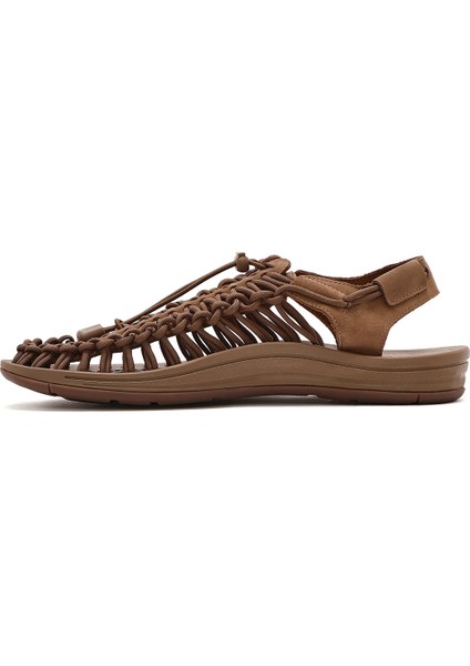 Erkek Vizon Örgülü Sandalet 25SFD696814