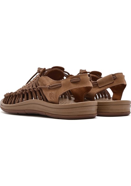 Erkek Vizon Örgülü Sandalet 25SFD696814