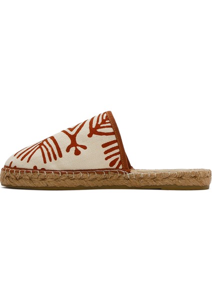 Kastamonu Taş Baskı Kadın Taba Desenli Espadril Terlik 25SFD20806F