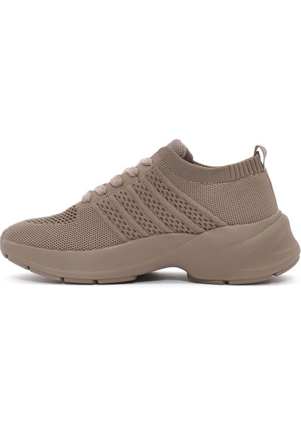 Zero Kadın Vizon Bağcıklı Kalın Tabanlı Sneaker 25SFD43146F