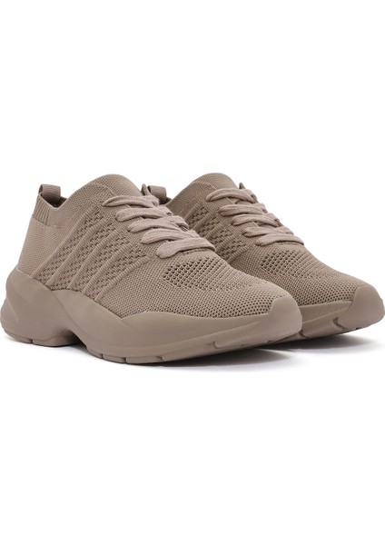 Zero Kadın Vizon Bağcıklı Kalın Tabanlı Sneaker 25SFD43146F