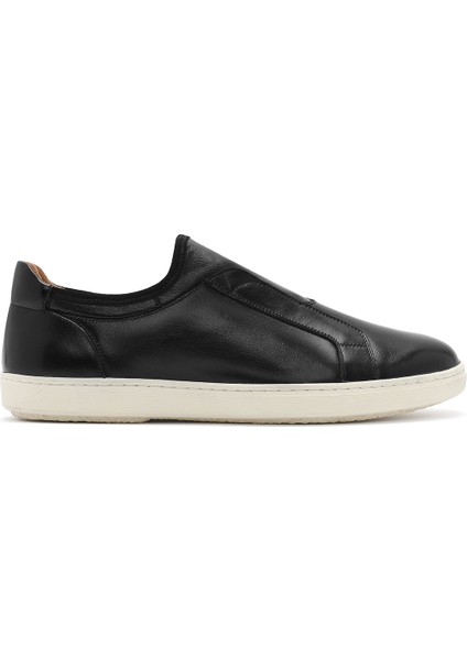 Erkek Siyah Deri Sneaker 25SFD691918