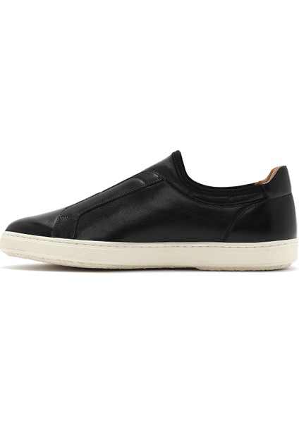 Erkek Siyah Deri Sneaker 25SFD691918