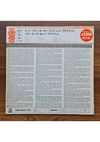Betty Carter And Ray Bryant – Meet Betty Carter And Ray Bryant fiyatları
