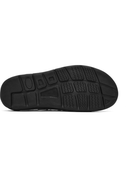 Erkek Siyah Örgülü Sandalet 25SFD696814