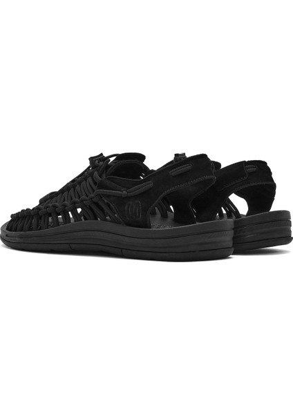 Erkek Siyah Örgülü Sandalet 25SFD696814