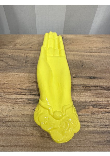 El Yapımı Şık ve Sarı Renkli Dekoratif El Tütsülük